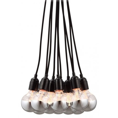 Candelabro Lampara Vintage Industrial Racimo 10 Focos Plata