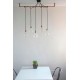 Candelabro Tuberia Lampara Vintage Industrial Pipe 5 Focos Edison