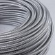 Cable Vintage Electrico Metalico Plata