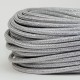 Cable Textil Glitter Plata