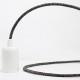 Cable Textil Vintage Rustico Negro Slim