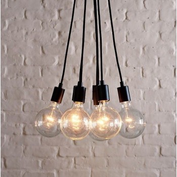 Candelabro Lampara Vintage Industrial Racimo 8 Bombillas Edison