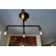 Candelabro Tuberia Lampara Vintage Industrial Araña con Jaulas 4 Focos Edison
