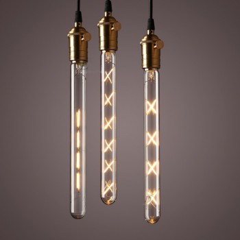 Foco LED Edison Vintage Tubo Salchicha Retro Luz Cálida Tube Wide 8W