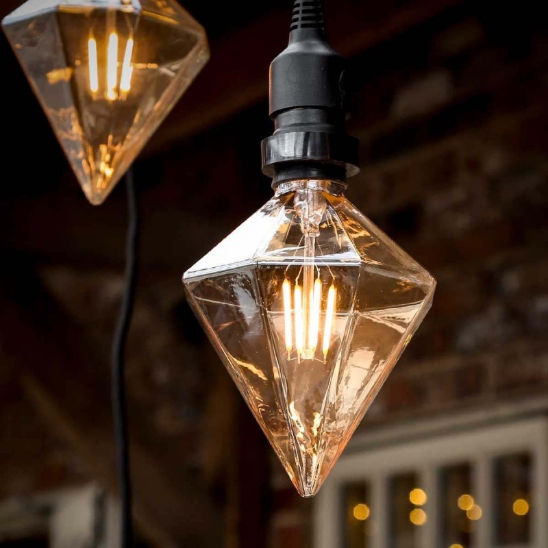 resumen en caso esta ahí Foco Edison Vintage LED Filamento Decorativo Luz Cálida Diamante 8W
