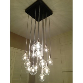 Candelabro Lámpara Vintage Industrial Racimo 16 Focos Edison