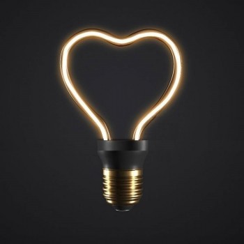 Foco LED Edison Vintage Retro Minimalista Luz Cálida Heart Line 8W