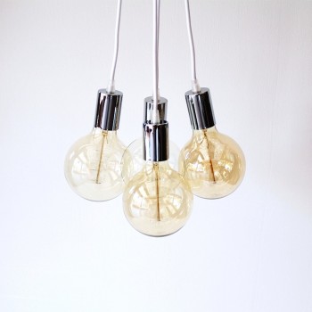 Candelabro Lampara Vintage Industrial Racimo 4 Bombillas Edison