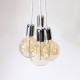 Candelabro Lampara Vintage Industrial Racimo 4 Bombillas Edison