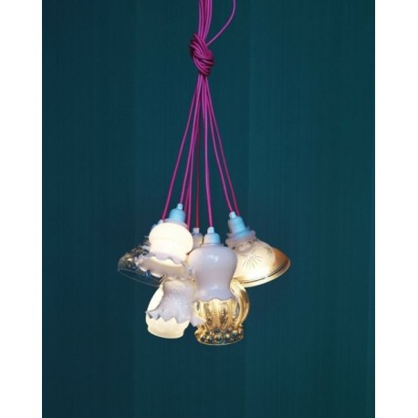 Lámpara Vintage Industrial Colgante Antique Racimo 8 Luces