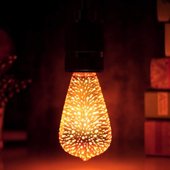Foco LED 3D Fuegos Artificiales Vintage Decorativo Clásico Fireworks
