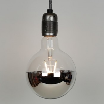 Foco LED Edison Vintage Retro Plateado Luz Cálida Maxiglobo Silver 8W