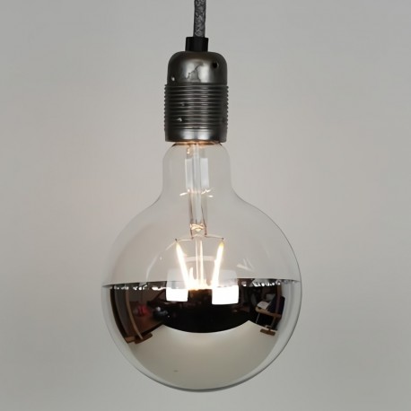Foco LED Edison Vintage Retro Plateado Luz Cálida Maxiglobo Silver 8W
