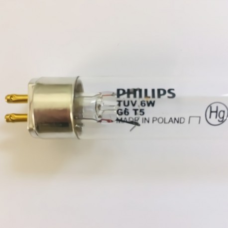 Tubo Germicida Ultravioleta Desinfección UVC TUV 6W G6T5 Philips