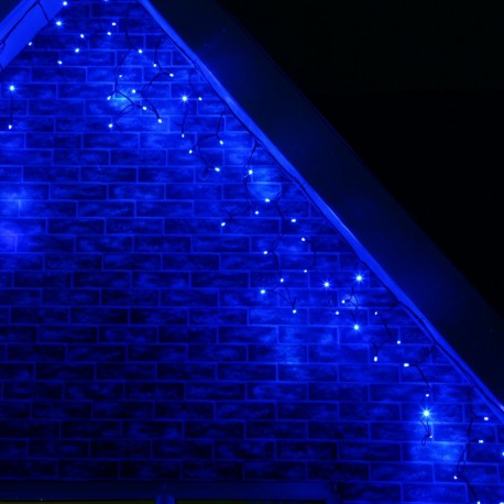 Cascada Luces Led 6 Metros Azul Exterior Iluminación Navideña Evento