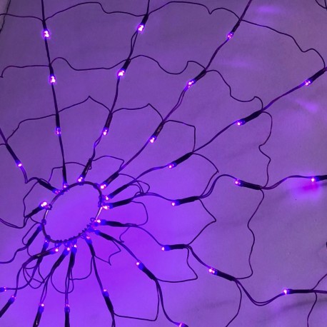 Luces Telaraña Morado Púrpura Violeta Decoración Halloween Día de Muertos