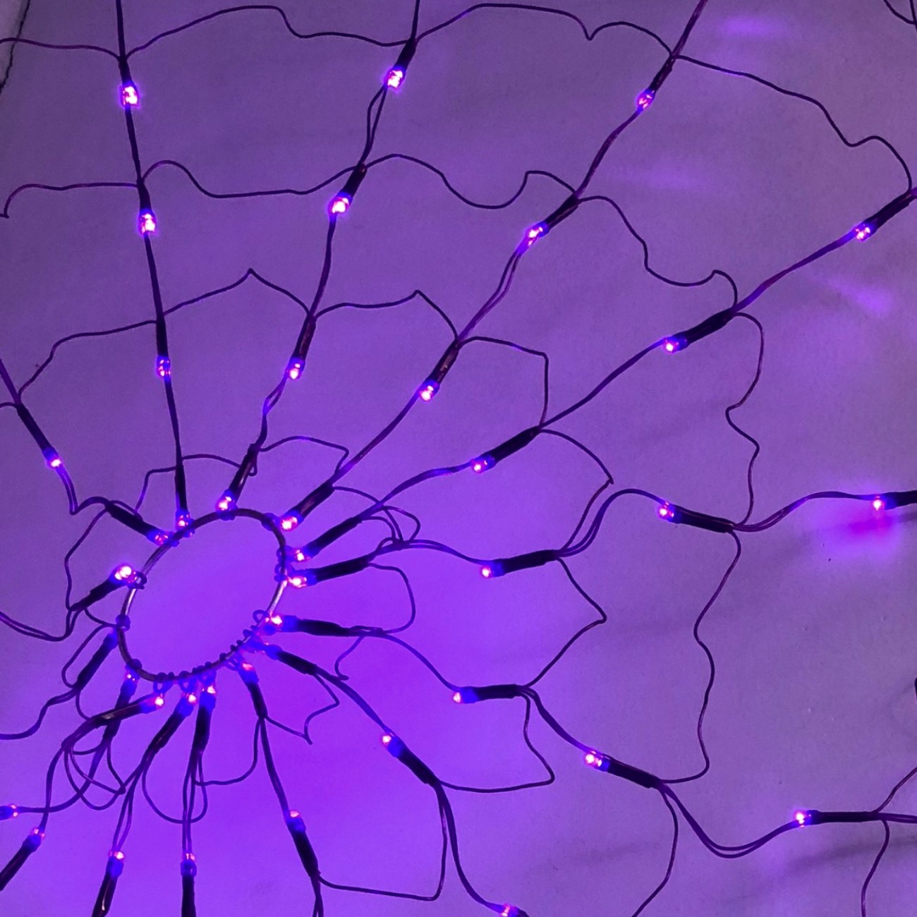 Luces de Telaraña Morado Púrpura Iluminación Halloween Día de Muertos