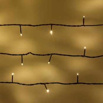 Series 300 Luces Led 15 Mts Magica  Cable Verde Blanco Calido