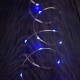 Luces Alambre Cobre Azul Micro Led Enchufe Exterior Navidad 10 Metros