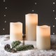 Velas Led Cera Blanco 3 Pzas Parpadeantes Luz Calida Pilas AAA Evento