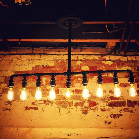 Candelabro Tuberia Lampara Vintage Industrial Pipe 9 Focos Edison