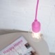 Lámpara con Enchufe Silicón Rosa Recamara Buro Mesa Edison Vintage Chic