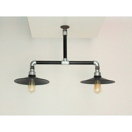 Candelabro 2 Lamparas Industrial Maxi Shade Vintage