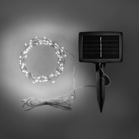 Luces de Hadas Solares Exterior Blanco Jardín Evento Navideñas 10 Mts