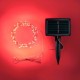 Luces de Hadas Solares Exterior Rojo Jardín Evento Navideñas 10 Mts