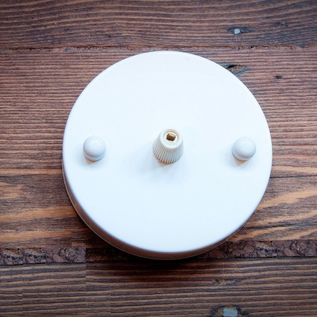 Base Para Lámparas De Techo Chapetón Canope Soporte Vintage Blanco