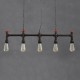 Candelabro Tuberia Lampara Vintage Industrial Llaves Rojas 5 Focos Edison