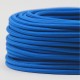 Cable Azul Cobalto Textil Grueso Vintage Electrico Iluminacion 2x18 7mm
