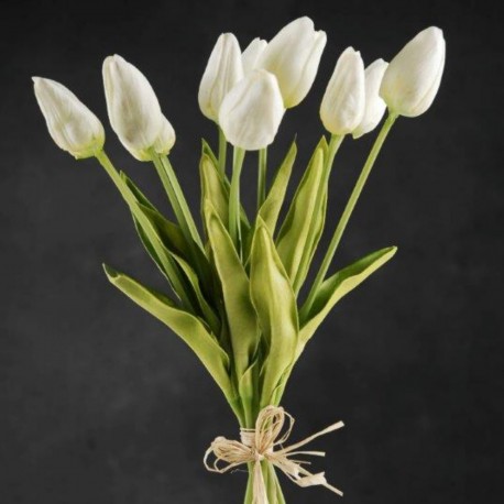 Tulipán Crema Artificial Tipo Natural Bodas Ramos Botonier Boutonniere