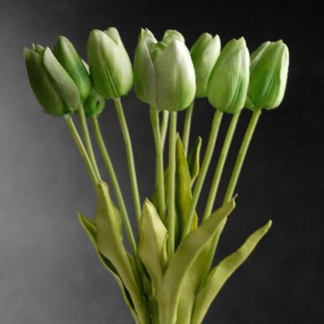 Tulipán Verde Artificial Tipo Natural Bodas Ramos Botonier Boutonniere