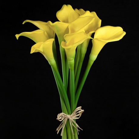 Alcatraz Amarillo Artificial Decoración Boda Ramo Botonier Boutonniere