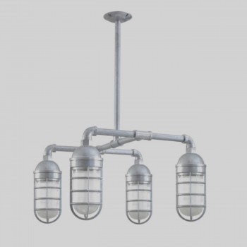 Candelabro Rustico 4 Lamparas Vintage Industrial Ceiling Miner Pendant