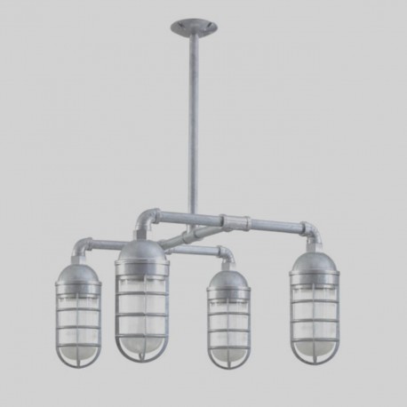Candelabro Rustico 4 Lamparas Vintage Industrial Ceiling Miner Pendant