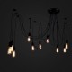 Candelabro Lampara Vintage Araña Industrial 10 Focos Edison