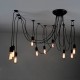 Candelabro Lampara Vintage Araña Industrial 10 Focos Edison