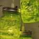 Candelabro Lampara Vintage Industrial Cluster 3 Mason Jars Verde