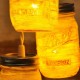 Candelabro Lampara Vintage Industrial Cluster 3 Mason Jars Mostaza