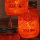 Candelabro Lampara Vintage Industrial Cluster 3 Mason Jars Naranja