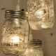 Candelabro Lampara Vintage Industrial Cluster 3 Mason Jars Plata