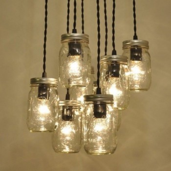 Candil Mason Jar 8 Transparente