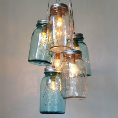 Candil Mason Jars 6 Grandes