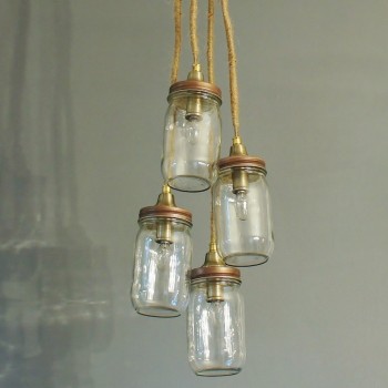 Candil Mason Jar 4 Vintage