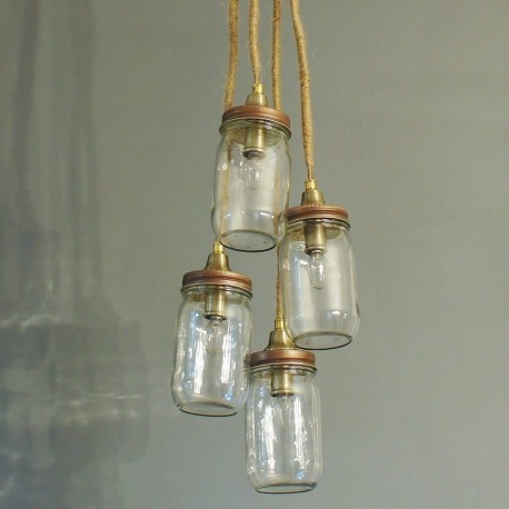 Candil Mason Jar 4 Vintage
