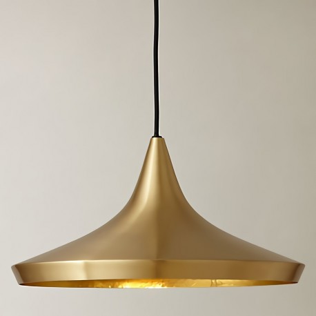Lampara Tom Dixon Wide Brass Beat Dorado Industrial Restaurante Hotel Bar