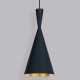 Lámpara Tom Dixon Black Beat Tall Negro Colgante Industrial Decorativa
