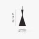 Lámpara Tom Dixon Black Beat Tall Negro Colgante Industrial Decorativa